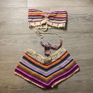 Knitted shorts set